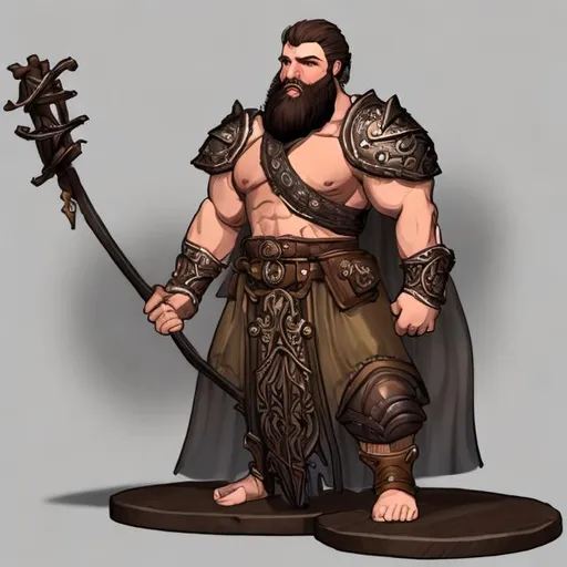 Prompt: aasimar bodybuilder male life cleric big beard