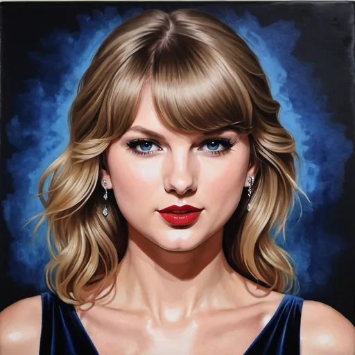 Prompt:  A velvet painting of Taylor Swift 