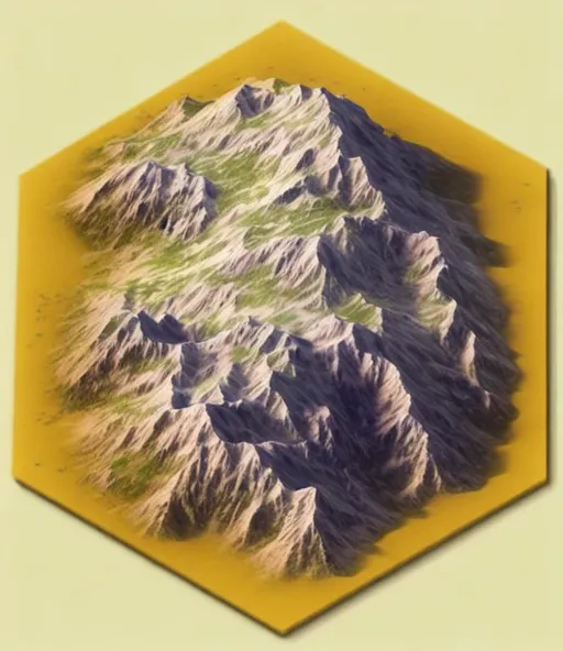 Prompt: Map, Hex map, one hex, UHD, green landscapes