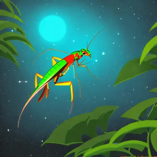 Prompt: 1950s sci-fi art style of a mantis, lobster, 4k