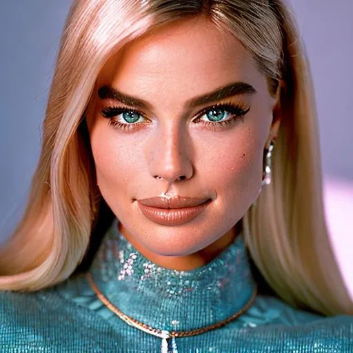 Prompt: Margot as Barbie Benetton