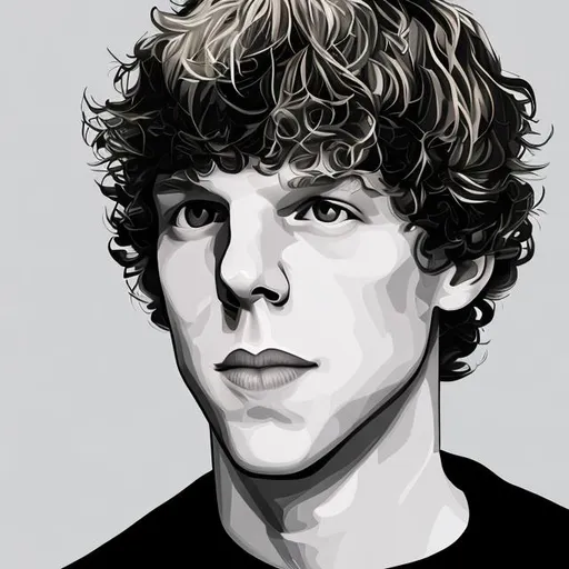 Prompt: Jesse Eisenberg Portrait, in a Style of Autechre