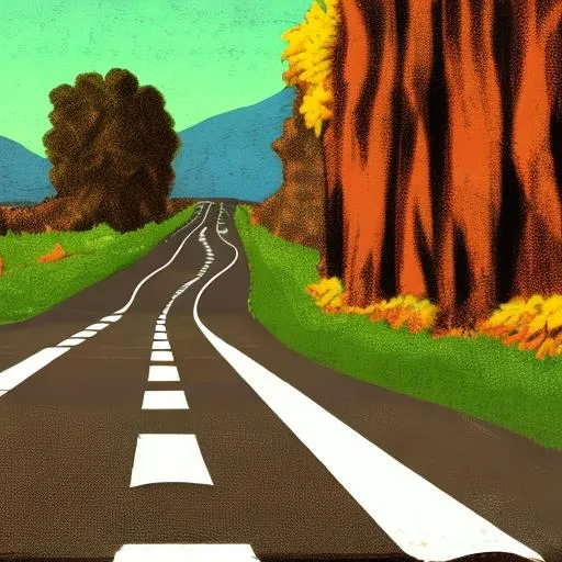 Prompt: retro road