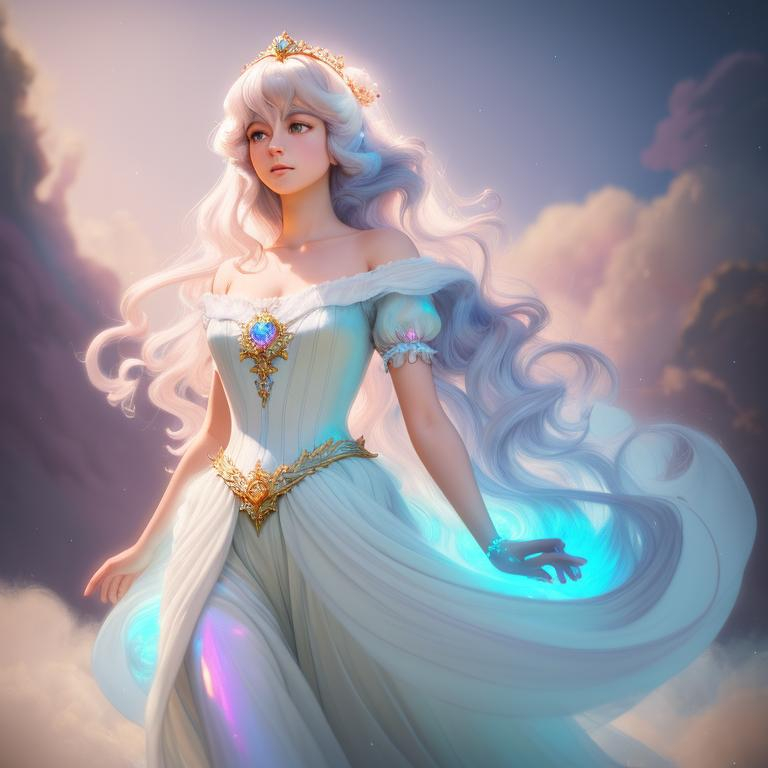 Digital style painting, Lady Amalthea, style of Pixa...