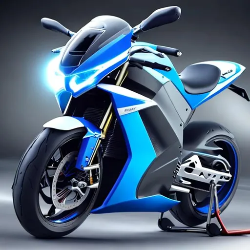 Prompt: An electric Supersport Motorcycle