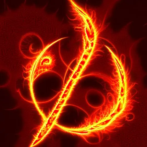 Prompt: show the fire element symbol from Avatar the last airbender as a fractal flame

