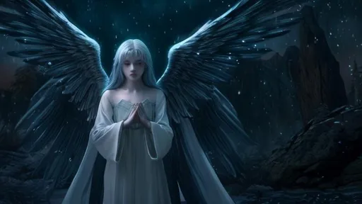 Prompt: The scene was like something out of a dream. The angel in the center was a symbol of purity and serenity, standing in stark contrast to her muted surroundings. To her left stood a small anime girl, her vibrant colors and sharp features a stark contrast to the angel’s grace. On the right, a hand emerged from the background, reaching out towards the angel with a mysterious purpose. In the far background, another hand with a pink sleeve added a touch of color and intrigue to the scene