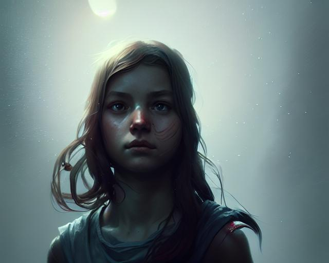 Portrait of a girl kidnapped through the whole image... | OpenArt