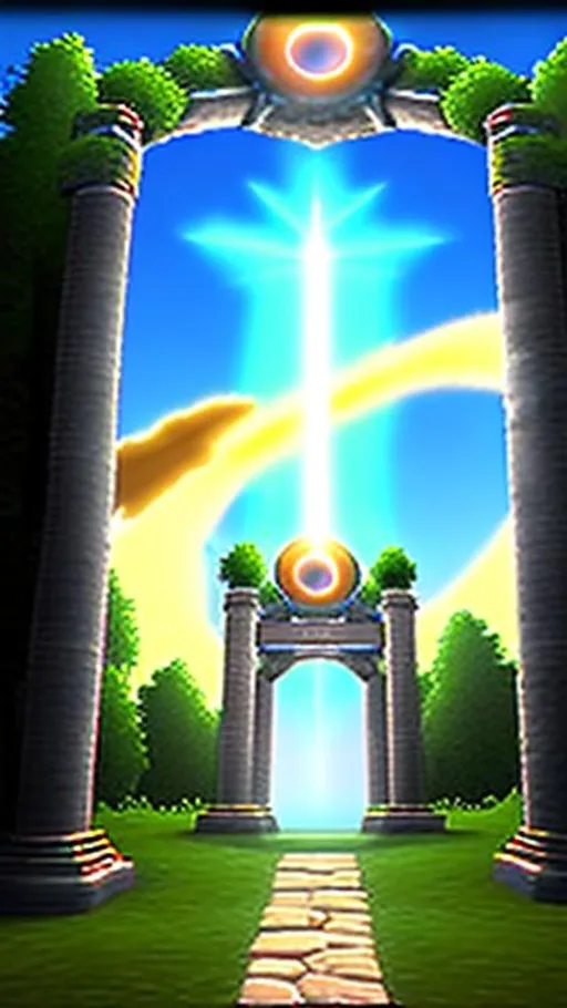 Prompt: portal to heaven