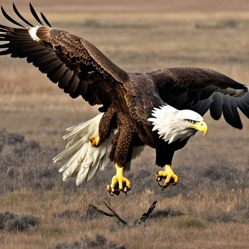 Prompt: Eagle hunting