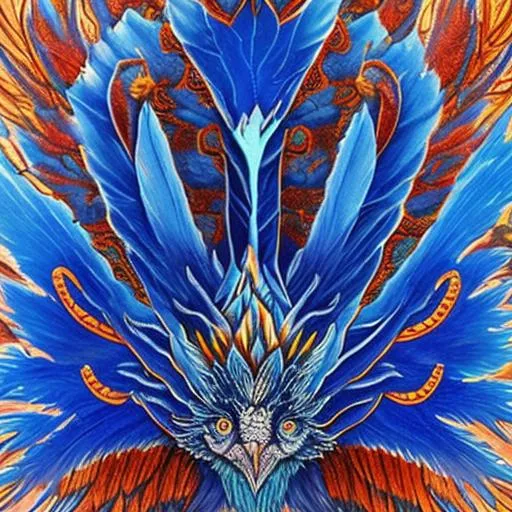 Prompt: Blue pheonix 