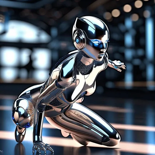 Prompt: {{{{highest quality absurdres best stylized award-winning digital painting cybernetic high-futurism stylized character concept  masterpiece ultra-sharp with perfect raytracing}}}} of hyperrealistic intricately hyperdetailed wonderful stunning beautiful gorgeous cute lifelike posing feminine 22 year {{{{dancing cybernetic robot machine ballerina}}}} with {{hyperrealistic hair}} and {{hyperrealistic perfect beautiful lifelike eyes}} wearing {{hyperrealistic perfect high-futurism cybernetic robot machine ballerina outfit}} with deep visible exposed cleavage and abs in a hyperrealistic intricately hyperdetailed fitting background with perfectly fitting atmosphere, best elegant raytraced octane behance cinema4D rendered stylized epic poster art splashscreen videogame trailer character portrait photo closeup {{hyperrealistic stunning cinematic ultra-sharp high-futurism style with lifelike skin details and reflections}} in {{hyperrealistic intricately hyperdetailed perfect 128k highest resolution definition fidelity UHD HDR superior photographic quality}},
hyperrealistic intricately hyperdetailed wonderful stunning beautiful gorgeous cute natural feminine lifelike face with romance glamour soft skin and red blush cheeks and perfect cute nose eyes lips with sadistic smile and {{seductive love gaze directly at camera}},
hyperrealistic perfect posing body anatomy in perfect epic cinematic stylized composition with perfect vibrant colors and perfect shadows, perfect professional sharp focus RAW photography with ultra realistic perfect volumetric dramatic soft 3d lighting, trending on instagram artstation with perfect epic cinematic post-production, 
{{sexy}}, {{huge breast}}