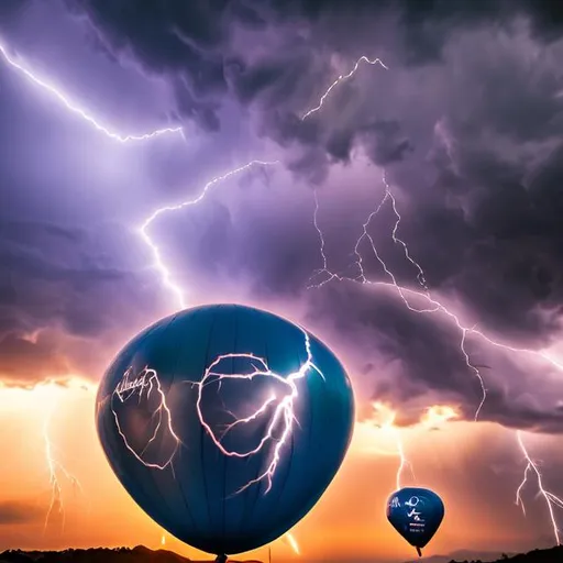 Prompt: lightning child ballon
