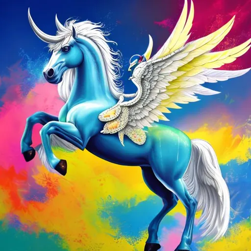 Prompt: colourful Pegasus