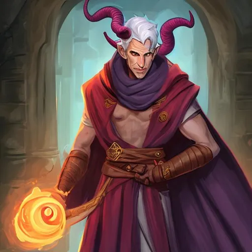 Prompt: Male Tiefling Wizard 