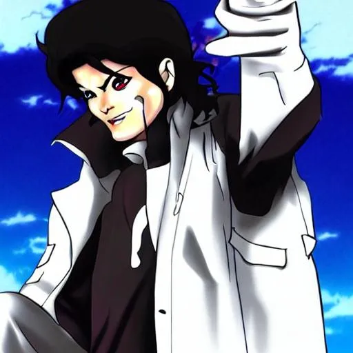 A close up of michael jackson in street fighter anime, | Stable Diffusion