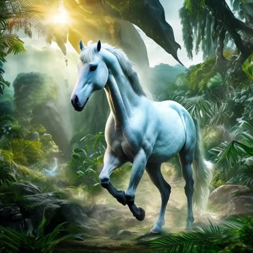 Prompt: white horse with wings in the jungle cinematic effects more details 4k quality
paysage format
