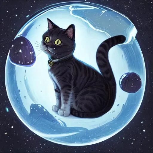 Prompt: a cat in lost space
