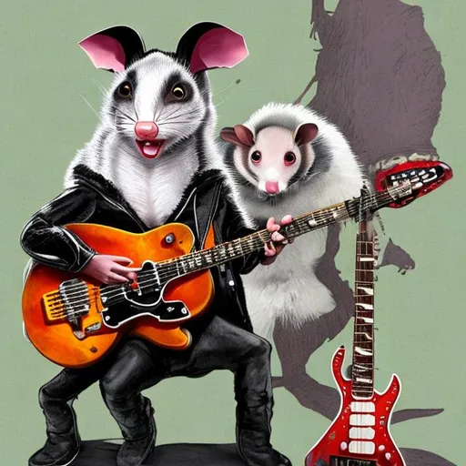 Prompt: Possum rockstar 