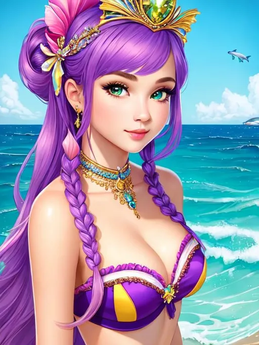 kawaii, cute, mermaid, anime Character Design, Unrea