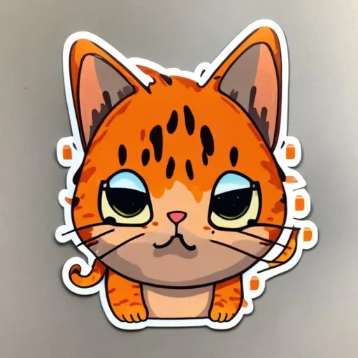 Prompt: orange cat sticker