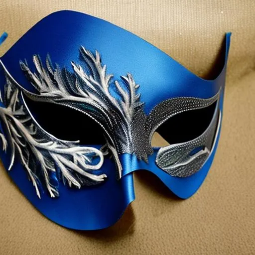 Masquerade mask. Shades of blue and grey mountain or...