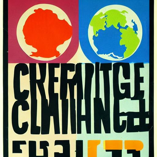 Create 1960s minimal poster about climate change and... | OpenArt