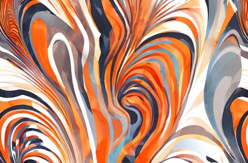 Prompt: ABSTRACT SEASHELL GRAPHIC PATTERN WITH PAINT STROKE EFFECT