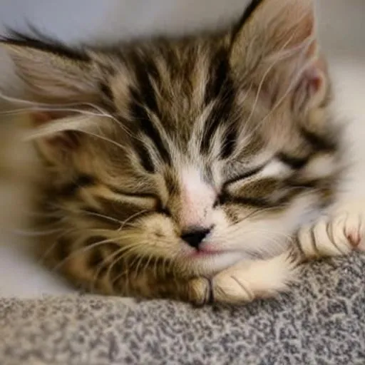 Prompt: A kitten sleeping.