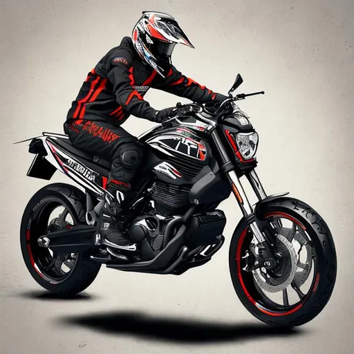 Prompt: Design premium motorbiking and apparel products in high definition