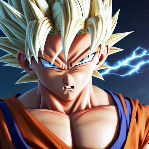 Goku,Super saiyan , HD, UHD, HDR, Highly detailed, h