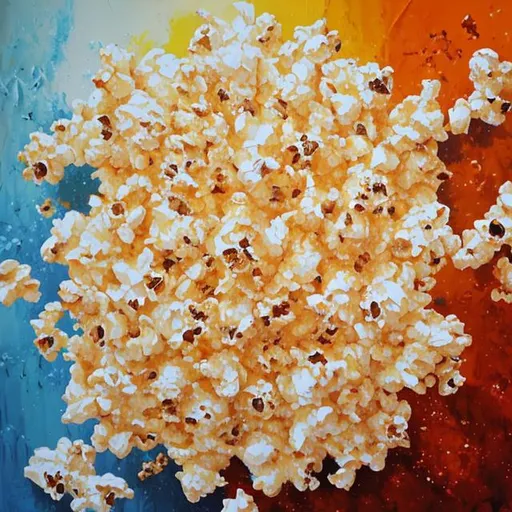 Prompt: Popcorn Abstract Painting