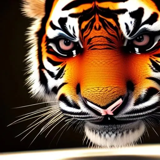 Prompt: 3d tiger, cute and adorable, cute reflective eyes, long fuzzy fur, Pixar render, unreal engine cinematic smooth, intricate detail, cinematic