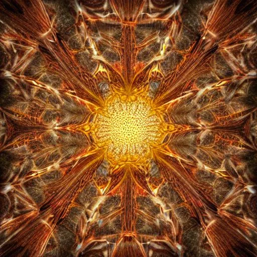 Wicked cavern crystal fractal, burnt sienna, cream,... | OpenArt