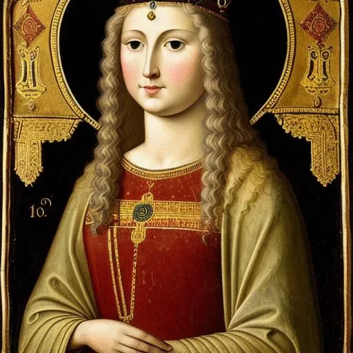 Prompt: portrait of a 10th-century Saxon light-haired princess