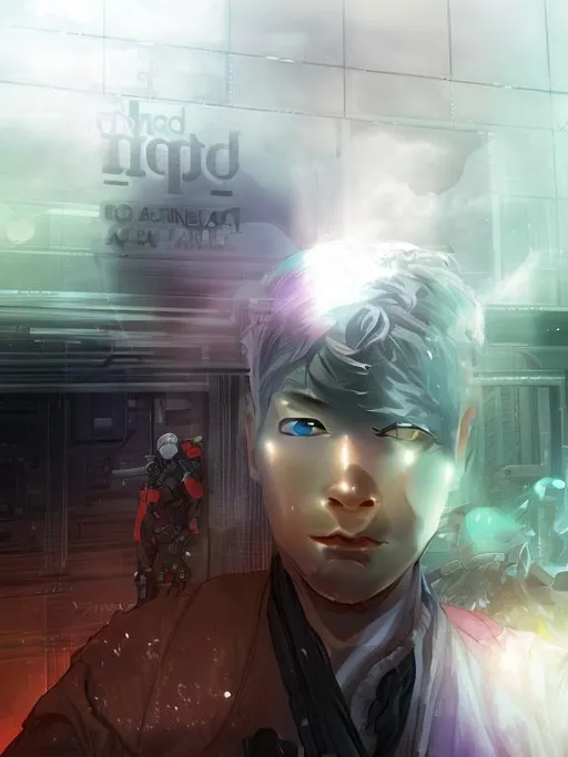 Prompt: Anime hero scifi