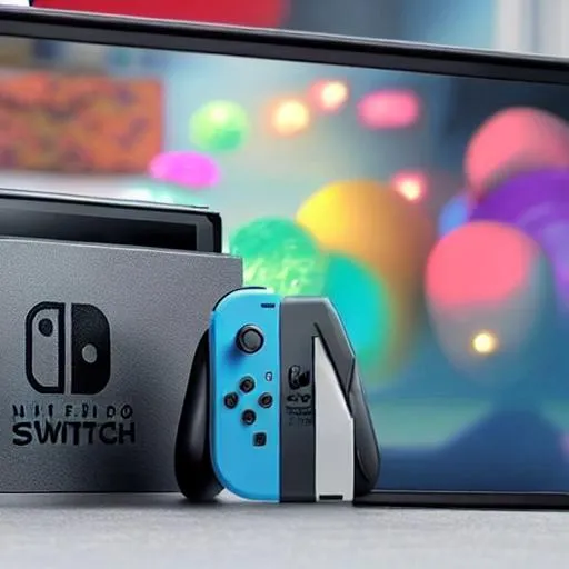 Prompt: nintendo switch 2, 4k concept art