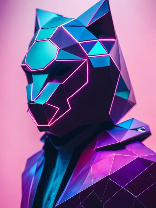Prompt: HDR, UHD, high res, 64k, cinematic lighting,geometric mask,geometric head,geometric animal head mask on a man , special effects, hd octane render, professional photograph, trending on artstation
,exquisite detail 4k,artstation, (realistic:1.5),ultra-detailed, masterpiece,hyper detailed, ultra sharp, trending on artstation, stock photo, colorful, ornate, intricate, digital painting, concept art, smooth, sharp focus, illustration, 8k, photorealistic, art by luis royo