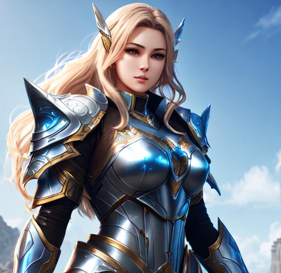 Splash art of gorgeous woman as a translucent armor... | OpenArt