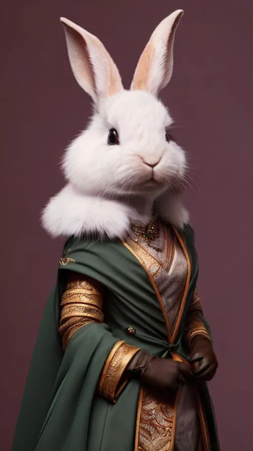 Prompt: Female Harengon, rabbit, character art adventurer, magical, vivid, photorealism, wearing magical robes, portrait, detailed face, magical robes, high fantasy, powerful magic aura

High quality
High resolution 