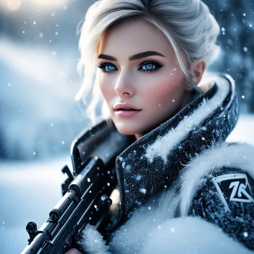 Prompt: create beautiful fictional female elite space soldier in winter, extremely, detailed environment, detailed background, intricate, detailed skin, natural colors , professionally color graded, photorealism, 8k, moody lighting


