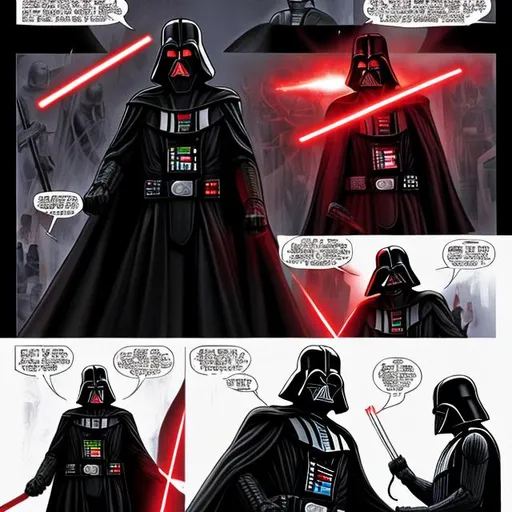 Prompt: Darth Revan VS Darth Vader 