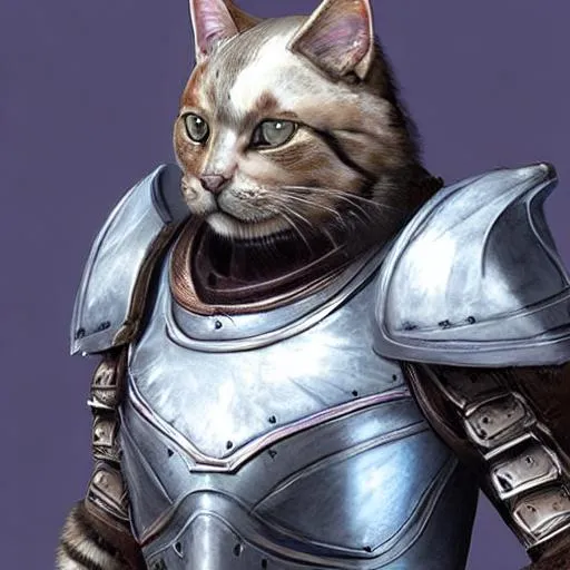 Cute Cat with armour on body. Googles and hat on. re