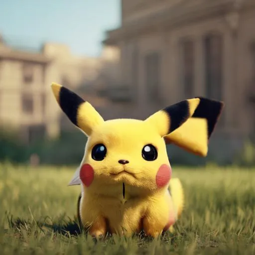 Prompt: live-action Pikachu