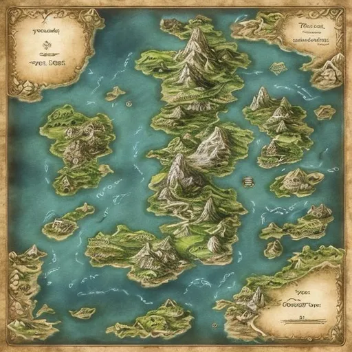 Prompt: fantasy map