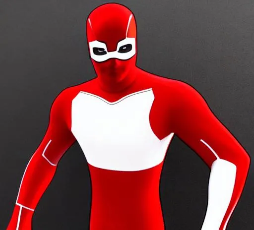 Prompt: Polish superhero in red and white 