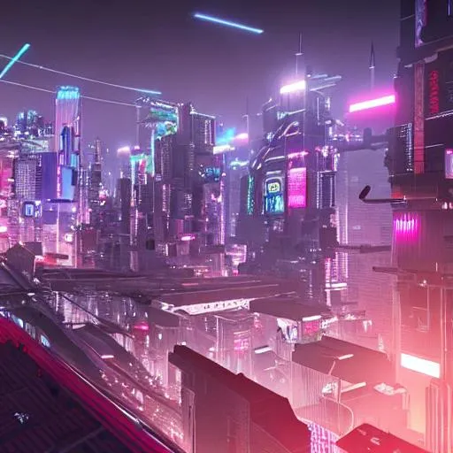 Cyberpunk City In Space Stunning 8k 3676