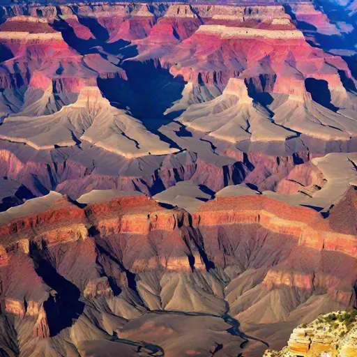 Prompt: The Grand Canyon is a truly awe-inspiring sight, especially at sunrise. The towering cliffs and the vast expanse of land are simply breathtaking.