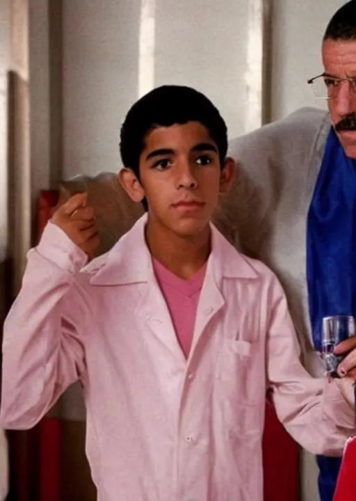 Prompt: ricardo marcano young thin teenager latino venezuelan 14 years old with walter white