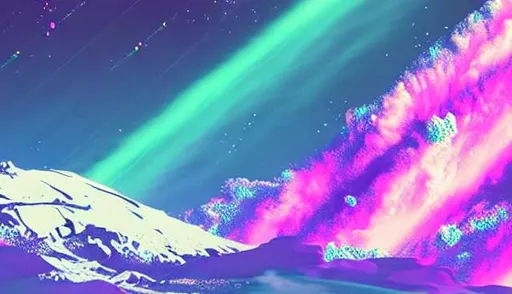 Prompt: astronaut, vaporwave, aesthetic, 16:9 aspect ratio